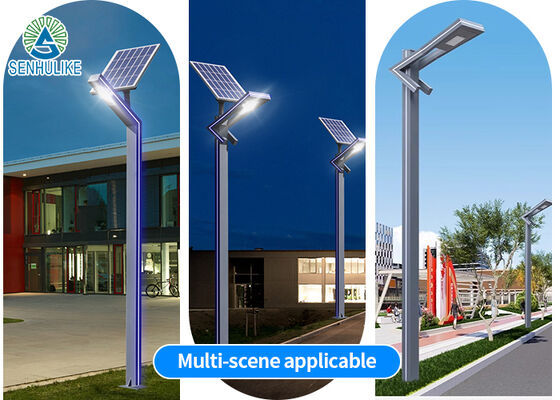 Harga yang bagus Lampu Jalan Tenaga Surya Terintegrasi Tiang Tinggi LED Terang Tahan Air untuk Taman Luar Ruangan Lanskap on line