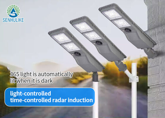 Dobra cena. Zintegrowana solarna lampa uliczna do ogrodu zewnętrznego, odlew aluminiowy z radarem indukcyjnym w Internecie