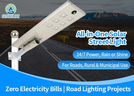 Bom preço. Luz de rua LED movida a energia solar com ligação/desligação automática, bateria de lítio Sensor de movimento do tempo da luz para trilha on-line