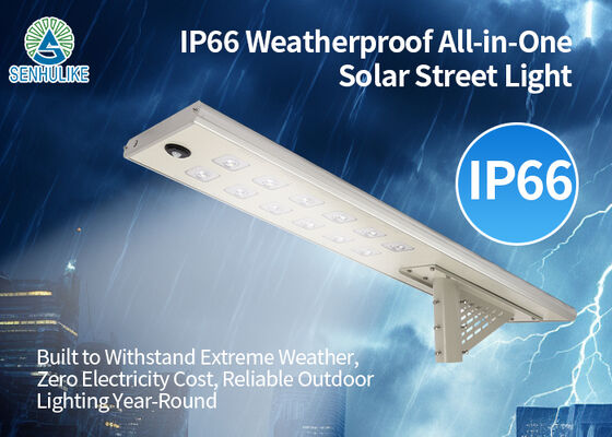 Un bon prix. Lumière solaire LED commerciale de rue en aluminium, panneau solaire à haut rendement IP66 étanche à l'eau en ligne