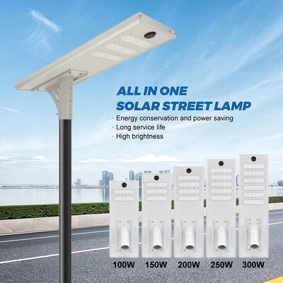 Un bon prix. Lampadaire solaire LED intégré 250W avec étanchéité IP65 et contrôle intelligent de la lumière en ligne