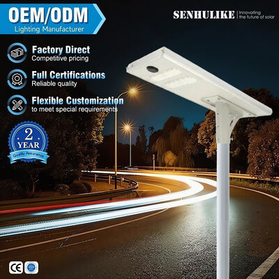 Good price 100W Dual Module Solar Street Light White LiFePO4 Battery IP65 Motion Sensor online