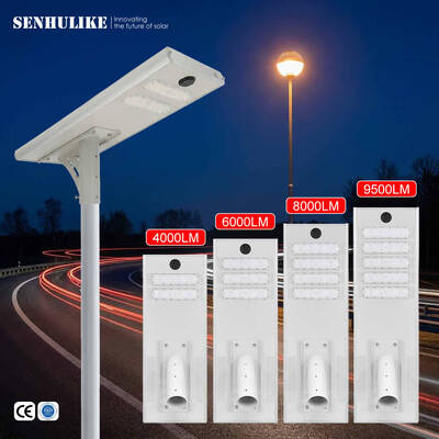 Good price 100W Dual Module Solar LED Street Light Silver White IP67 PIR Sensor Garden Roadway online