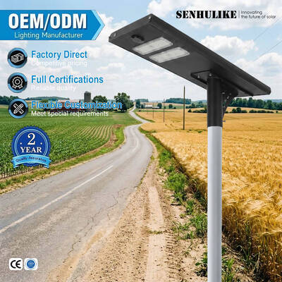 Good price Dual Module 100W All-in-One Solar Street Light Black IP65 Waterproof Aluminum Built-in Lithium Battery No Wiring Needed online