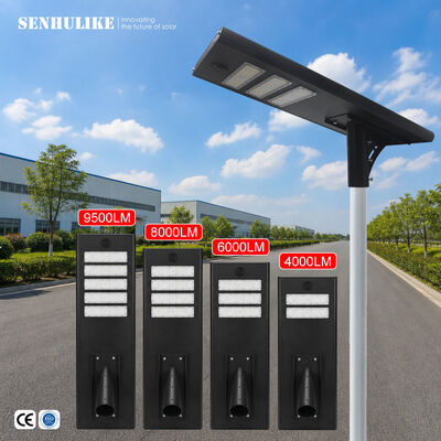 Good price Black 150W All-in-One Solar Street Light 3 Modules IP65 Waterproof Aluminum Built-in Lithium Battery for Rural Road Village online