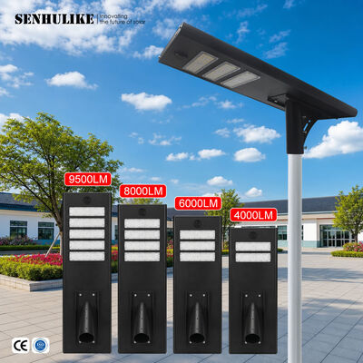 Good price 3 Modules 150W All-in-One Solar Street Light Black IP65 Waterproof Aluminum Built-in Lithium Battery for Park Plaza online